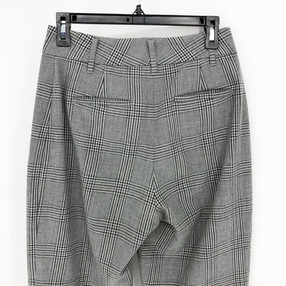 Wilfred Womens High Rise Trousers 4 Grey Plaid Straight Leg Ankle Pants - Picture 5 of 7